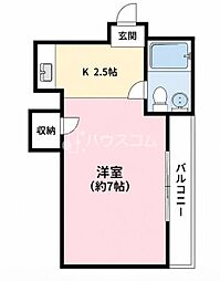 グリーンパレス 1Kの間取図画像