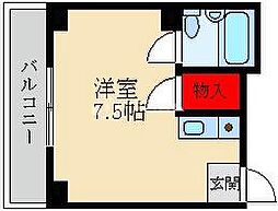 B・B・M桜園 ワンルームの間取図画像