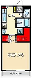 聖和ハイツ高宮 2Kの間取図画像