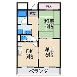 メゾン・ラ・フォーレ 2DKの間取図画像