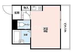 ドーミー・オノ ワンルームの間取図画像