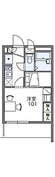 レオパレス香里園 1Kの間取図画像