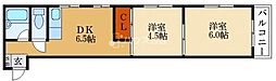 千功ハイツ 2DKの間取図画像