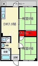 エトワール香里 2DKの間取図画像