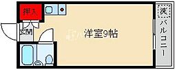 大和ヒューマンハイツ点野B棟 ワンルームの間取図画像