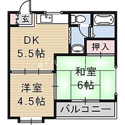 ベルメゾン 2DKの間取図画像