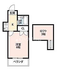 アメニティ寝屋川 1Kの間取図画像