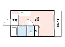 ユニライフコトブキ ワンルームの間取図画像