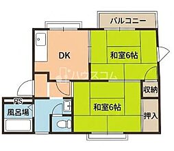 マリーハイツ 2DKの間取図画像