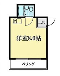 ジョイフル野里 ワンルームの間取図画像
