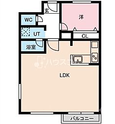 マンションウエストプラザ 1LDKの間取図画像