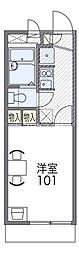 レオパレスasahimachi 1Kの間取図画像