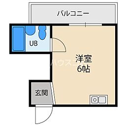 コスモシティ ワンルームの間取図画像