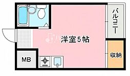ライフ大池ハイツ ワンルームの間取図画像