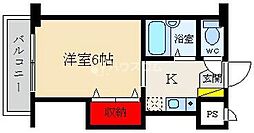 スタジオM 1Kの間取図画像