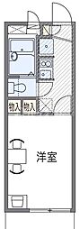 レオパレスasahimachi 1Kの間取図画像