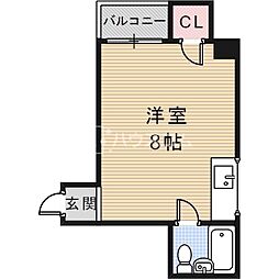 ロワール八坂 ワンルームの間取図画像