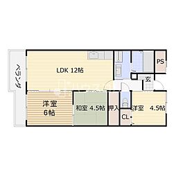 リバージュ 3LDKの間取図画像