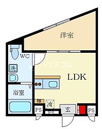 Flower Garden Neyagawa 1LDKの間取図画像