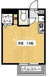フリーディオ城垣 ワンルームの間取図画像