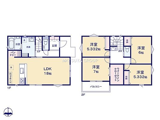 間取り いろどりアイタウン豊橋市花中町23-P1 　2号棟