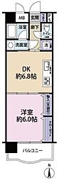 新宿サニーコート 1DKの間取図画像