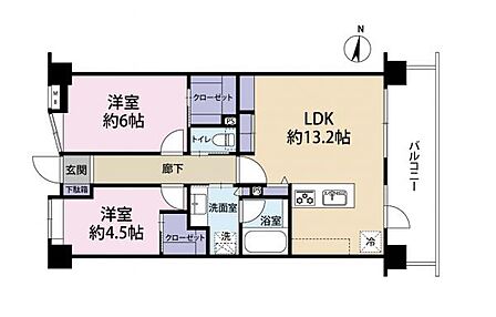 各居室にウォークインクローゼットを完備した収納力豊富な2LDK!ラグジュアリー感のある室内を是非、ご見学ください!