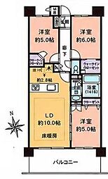アンビシャス堀切菖蒲園 3LDKの間取図画像