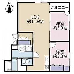 日興パレス秋葉原 2LDKの間取図画像