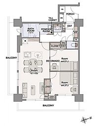 ダイアパレス文京サファイアレジデンス 2LDKの間取図画像