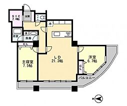 西戸山タワーホウムズノースタワー 2LDKの間取図画像