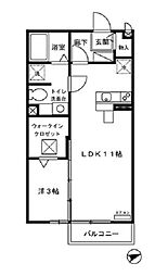 モナリエ平和台2 1LDKの間取図画像