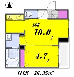 Bereoglanz氷川台 1LDKの間取図画像