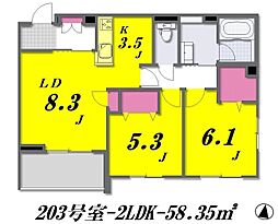 Gran Zelkova～グラン ゼルコヴァ～ 2LDKの間取図画像