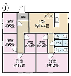 間取図画像 6LDK