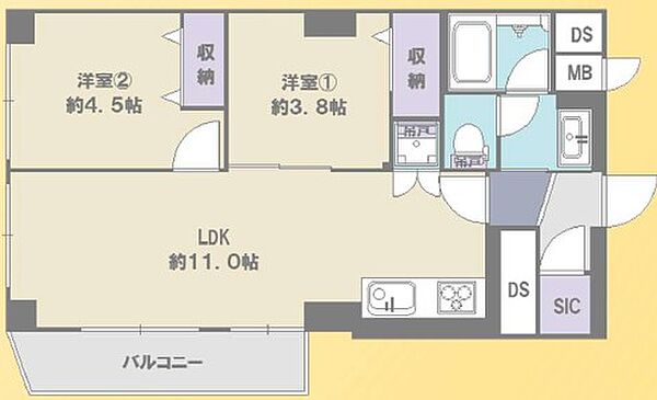 間取りを拡大表示