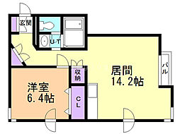 間取図画像 1LDK