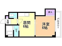 ノースタウン17 1DKの間取図画像