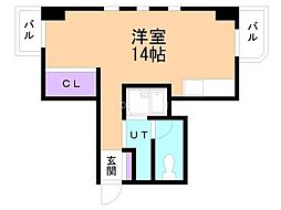 BLoom ワンルームの間取図画像