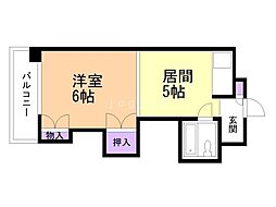 ノースタウンハウス 1DKの間取図画像