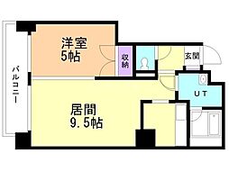 ローザス23 1LDKの間取図画像