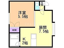 アスペンM・E・G 1LDKの間取図画像