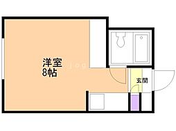 シャンボール札幌 ワンルームの間取図画像