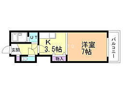 N216 1Kの間取図画像