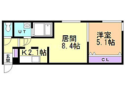 アクシズ171 1LDKの間取図画像