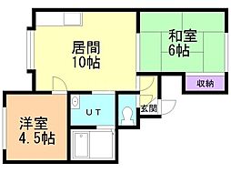 サンパラダイス32 2LDKの間取図画像