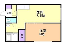 コーポちほ 1DKの間取図画像