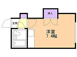 ハイツプレジデント ワンルームの間取図画像
