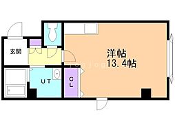 プリムローズ235 ワンルームの間取図画像