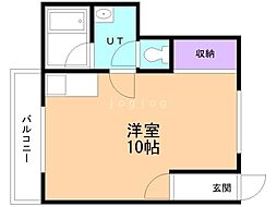 ロックビレッジ23 ワンルームの間取図画像
